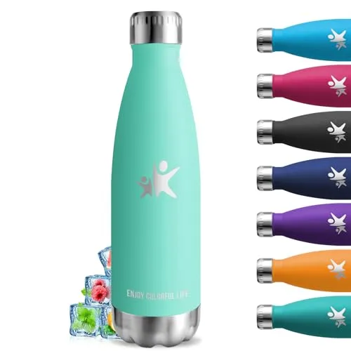 Trinkflasche Edelstahl, Trinkflasche 0 75 liter, BPA-Freie, Thermosflasche, Doppelwandige Vakuumisolierte, Thermosflasche Auslaufsicher, Wasserflasche Sport, Wasserflasche für Schule, Camping, Reisen