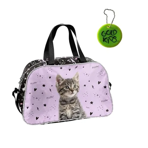 Paso Sporttasche für Kinder - Umhängetasche mit Katzenmotiv - Klassische Sporttaschen für aktive Kinder, mit verstärktem Boden für zusätzliche Stabilität und einem inspirierenden Design, das zur Bewegung anregt.