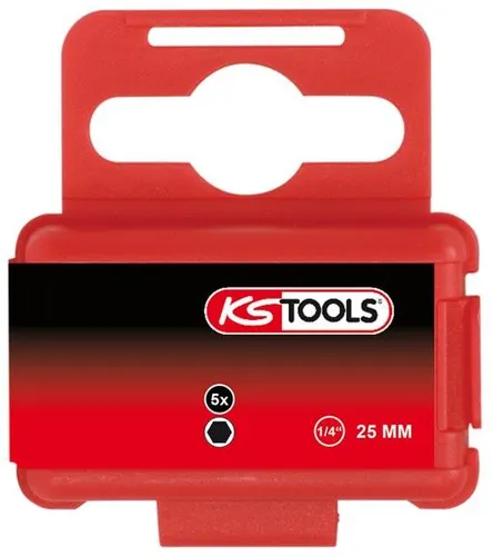 KS Tools 911.3611 1/4'' CLASSIC Bit Innensechskant, 25mm, 1/16'', 5er Pck