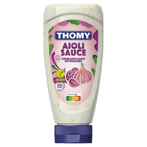 THOMY Vegan Aioli Knoblauch-Sauce mit Kräutern 200 ml