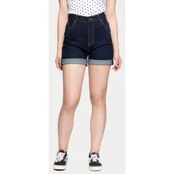 Queen Kerosin Denim Damen Shorts, blau, Größe 27