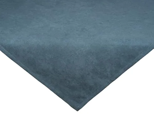 beties Farbton-Serie Mitteldecke ca. 80x80 cm Premium Uni Tischdecke aus deutschem Unternehmen, Chenille-Haptik in Raumausstatter Qualität - nordlicht-blau