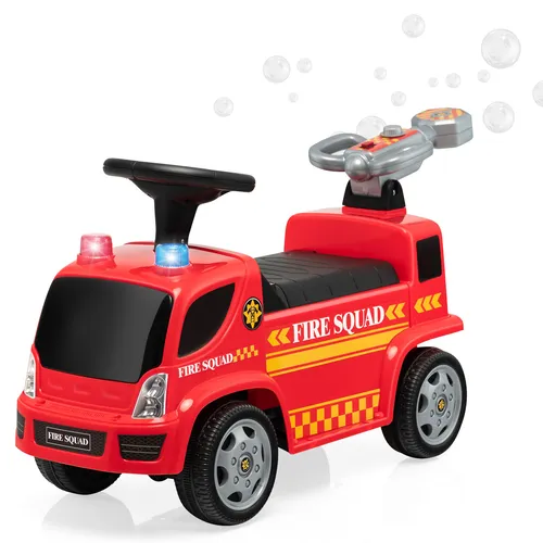 Feuerwehrauto Spielzeugauto für Kinder - Kinderfahrzeug für 18-36 Monate, fördert die motorischen Fähigkeiten und sorgt für spannenden Spielspaß im Feuerwehr-Einsatz!