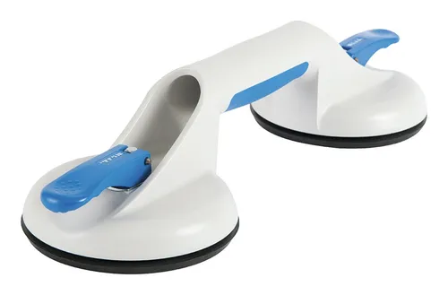 VERIBOR® Kipphebelsaugheber 2-Kopf, Tragfähigkeit 50 kg - Saugnäpfe für Materialtransport, ergonomischer Kipphebel für einfaches Handling und rutschfester Griff für sicheren Halt auf gasdichten Oberflächen.