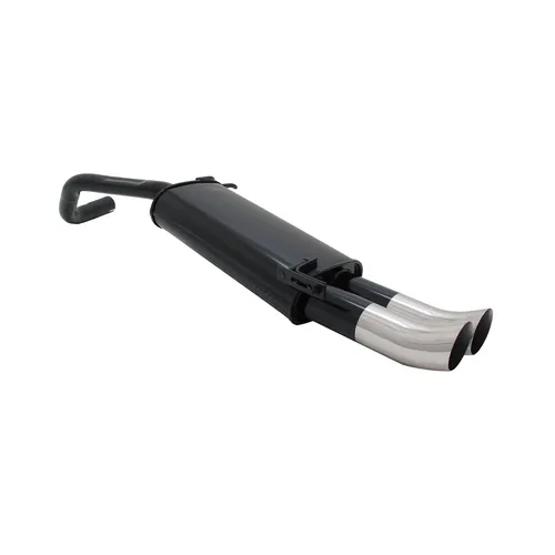 Novus Sportauspuff für VW Polo 9N / 9N3 2x76mm DTM Endschalldämpfer mit ABE