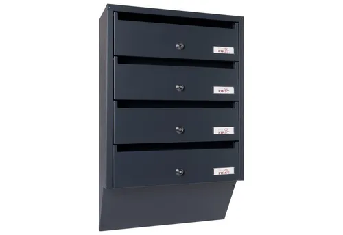 Profirst Briefkastenanlage Maildrop 4 anthrazit in grau von Profirst