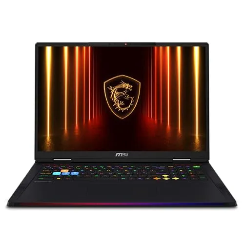 MSI Raider A18 HX A9WJG-039ES Gaming-Laptop, 45,7 cm (18 Zoll), AMD Ryzen 9 9955HX3D, 64 GB RAM, 2 TB SSD, RTX 5090-24 GB, Windows 11 Home Advanced, spanische QWERTY-Tastatur