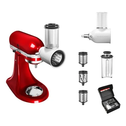 Kitchenaid 5KSM2FPPC Zubehör-Set - 3-teiliges Zubehör-Set für Küchenmaschinen, inklusive Fleischwolf, Gemüseschneider und Pürieraufsatz – ideal für vielseitige Zubereitung.
