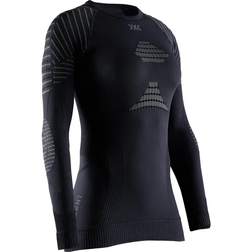 X-Bionic Damen Invent 4.0 T Shirt, Black/Charcoal, M EU - Innovatives Unterhemd für Damen mit leichter Kompression und effektiver Thermoregulation. Ideal für moderate Aktivitäten dank patentierter Technologien für optimale Ventilation.