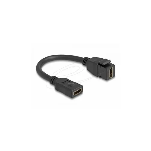 Delock Keystone Modul Kabel HDMI Buchse zu Buchse 8K 60 Hz 20 cm schwarz