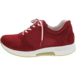 Gabor Damen Schnürschuhe rot Gr. 39 - Komfortabel und sportlich - Sportlicher Sneaker mit atmungsaktivem Mesh-Material und gepolstertem Schaft für hohen Tragekomfort. Die flexible, rutschhemmende Laufsohle sorgt für ein ermüdungsfreies Gehen und optimale Seitenstabilität.