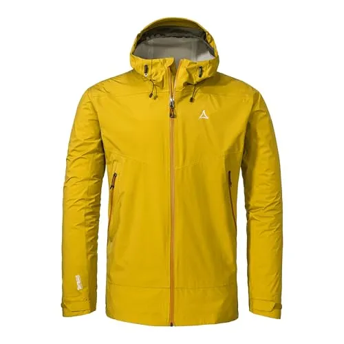 Schöffel 2.5L 3D Jacket Vistdal Men goldfarben (5205) 54 - Funktionsjacke für Herren, ideal zum Wandern mit permanent wasserdichter Dermizax 3D-Membran und beeindruckender Wassersäule von 20.000 mm für besten Wetterschutz.