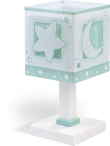 Dalber Kinder Tischlampe Mond und Sterne MoonLight Grün