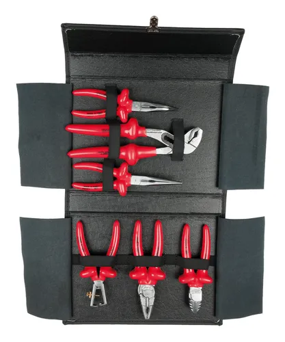 KS Tools 1000V Zangen-Satz, 6-teilig - 117.1873 - Zangen-Sets für Elektroarbeiten, mit 1000V Isolierung für maximale Sicherheit beim Arbeiten mit Strom.