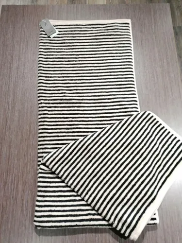 Cawö Duschtuch Streifen in schwarz von Cawö