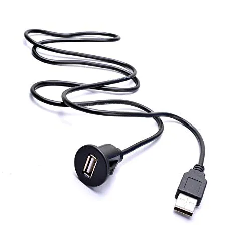 BGoodVision Universal Auto USB Verlängerungs Kabel, Armaturenbrett Erröten Einfassung Flush Mount Kit für Radio Stereo Android Wince DVD CD Mediaplayer 1M