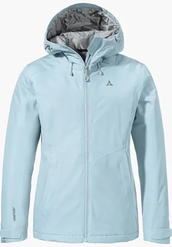 Schöffel Damen Ins Jacket Style Wildkar WMS, wetterfeste, wärmende Outdoorjacke mit 2-Wege-Stretch, atmungsaktiver, wasserdichter Anorak mit verstellbarer Kapuze