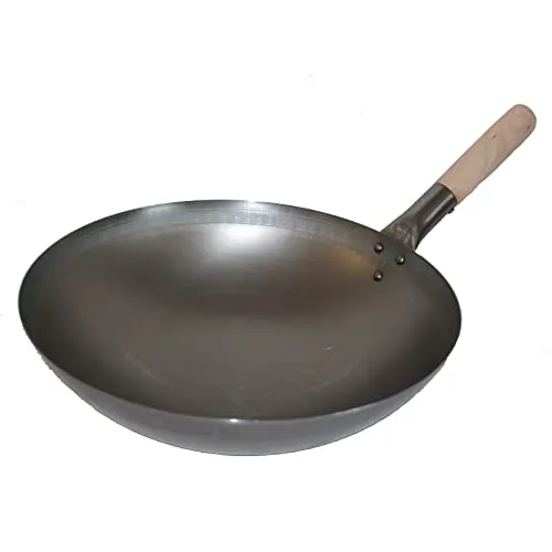 AAF Nommel ® Wok ca. 36 cm Durchmesser mit rundem Boden für Gas, Gastronomie, Wokpfanne