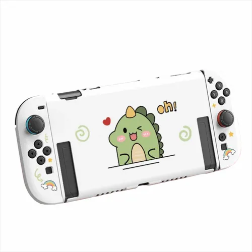 Für Nintendo Switch 2 flexible TPU Schutzhülle mit süßem Dinosaurier-Design
