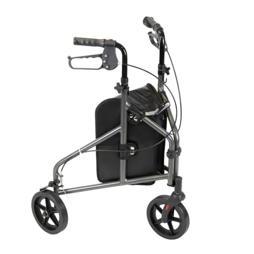 NRS 3 WHEEL ALUMINIUM ROLLATOR SILVER