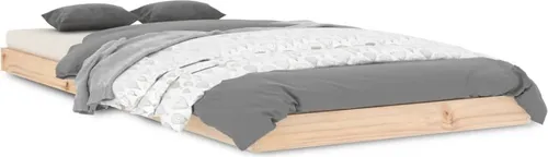 vidaXL Massivholzbett 90x200 cm Kiefer - Robustes Einzelbett aus massivem Kiefernholz für moderne Schlafzimmer. Ideal für kleine Räume und sorgt für Stabilität und Komfort. Matratze nicht enthalten.