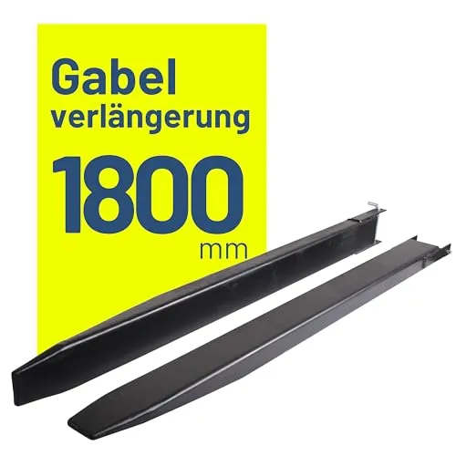 Pallit 1,8m Gabelverlängerung geschlossen 1800mm Länge 135 x 50 mm Innenmaß Extend Gabelverlängerung Stapler Zubehör aus Stahl Paar Zinkenverlängerung Lange Gabel