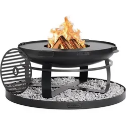 SET: Feuerschale „VIKING“ 80 cm mit Grillplatte und Rost