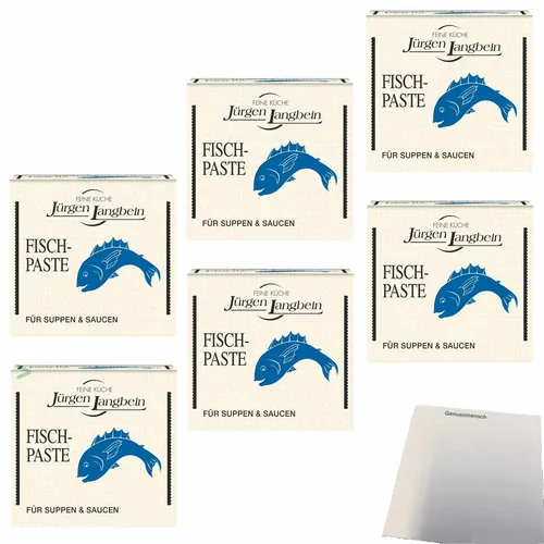 Jürgen Langbein Fisch-Suppen-Paste 6er Pack 6x50g Packung usy Block