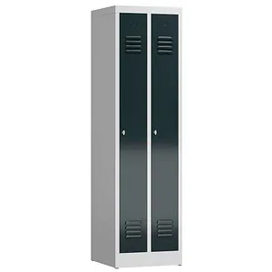 Steelboxx 2er Kleiderspind Spindschrank Metall - Vielseitiger Spindschrank aus verschweißtem Stahl mit 2 Abteilen, ideal für Umkleideräume. Lieferung komplett montiert – kein Aufbau nötig!