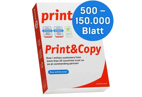 print24 Drucker- und Kopierpapier Kopierpapier 500 - 150000 Blatt A4 80g Premium PEFC zertifiziert