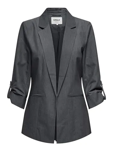 ONLY ONLKAYLE-ORLEEN Blazer für Damen - Eleganter 3/4-Blazer mit Aufschlagriegel, ideal für jeden Anlass. Der elastische Materialmix sorgt für hohen Tragekomfort und Pflegeleichtigkeit.