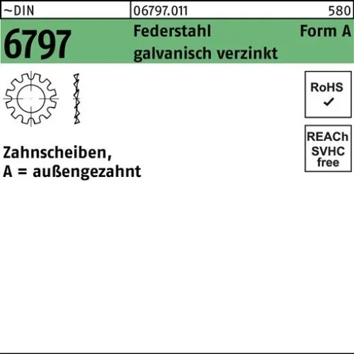 100er PACK(Stk) 006797001019150000 Zahnscheibe DIN 6797 Form A außengezahnt A 1