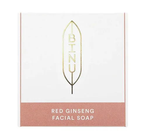 BINU BEAUTY Gesichtsseife Facial Soap - Red Ginseng 100g - Palmölfreie Gesichtsseife mit hochkonzentriertem roten Ginseng für eine sanfte Reinigung. Ideal für trockene Haut und ohne tierische Inhaltsstoffe, perfekt für Veganer. Schützt vor Austrocknung und sorgt für ein frisches Hautgefühl.