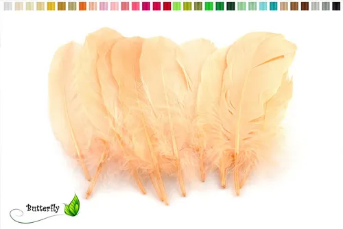 Creativery Bastelfedern, 10 Gänsefedern 15-20cm