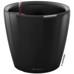 LECHUZA CLASSICO Premium LS 50 schwarz hochglanz in schwarz von Lechuza