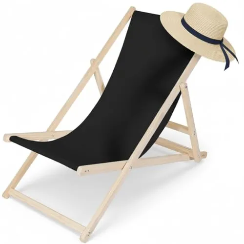 Mucola Klappbare Campingliege aus Holz – Verstellbare Rückenlehne für Garten & Strand - Praktische und komfortable klappbare Liege aus stabilem Kiefernholz, ideal für Strand, Garten oder Terrasse. 3-fach verstellbare Rückenlehne für entspanntes Liegen und einfaches Transportieren dank platzsparendem Klappmechanismus.