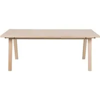 ebuy24 Esstisch A-Line mit Zusatzplatte - Eleganter Esstisch in Eichenoptik, vorbereitet für zusätzliche Teller. Hochwertige Verarbeitung und stilvolles Design machen ihn zur perfekten Wahl für jedes Zuhause.