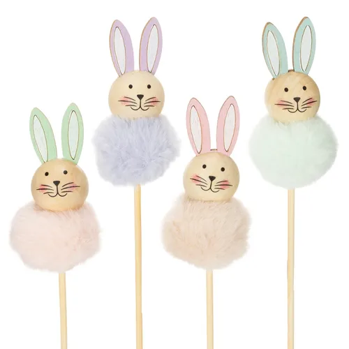 Flauschige Osterhasen Dekofiguren – 12 Stück für Ihre Frühlingsdekoration - Verleihen Sie Ihrem Zuhause mit diesen farbenfrohen, handgefertigten Dekofiguren im Landhausstil einen fröhlichen Osterlook. Perfekt für festliche Anlässe!