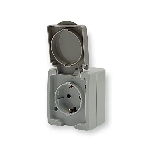 Aufputz Serienschalter IP54 Feuchtraum VDE (Steckdose)