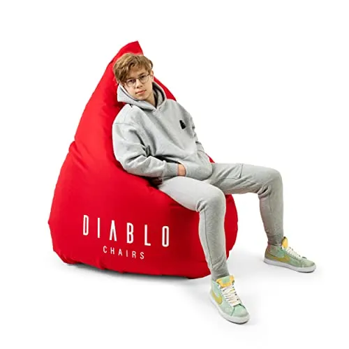 Diablo Gaming Sitzsack XXL – Bequemer Sitzsack für Gamer in rot von Diablo