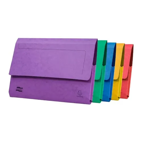 Europa Dokumentenmappe halbe Klappe 300 Mikron Kapazität 32 mm Folio-Format 25 Stück Farbauswahl A