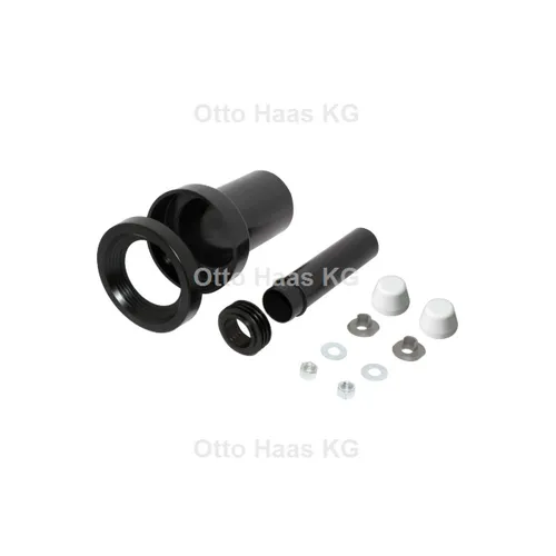 Otto Haas PE-Wand-WC-Anschlussgarnitur 180 mm, (G) DN 90/110 mit weissen Deckkappen 3287