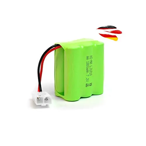 7,2V 1800-mAh Ni-MH Power Akku, kompatibel mit Tamiya KET 2P Stecker, 6 Zellen X-Style AA Akkupack Batterie f. RC Panzer, Auto, Bagger, Boot, Schiff, SUV, 4X4, Gelände-Fahrzeug, Steuerkasten,Spielzeug