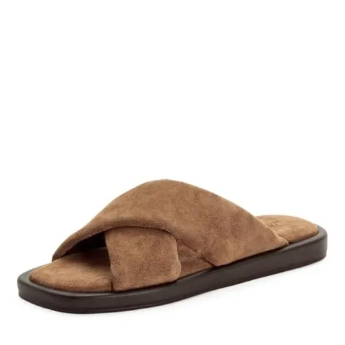 Tamaris Damen Pantolette Leder flach, braun, 40 EU in braun von Tamaris