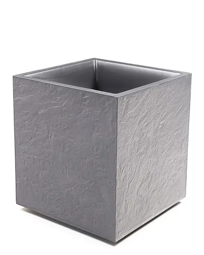 Ondis24 Pflanzkübel Vulkan 40 mit Wasserspeicher (Hellgrau) - Garten-Zubehör mit innovativer Doppelwand für optimale Isolation und Wasserspeicher, ideal für Innen- und Außenbereich – langlebig und stilvoll im Vulkan-Gestein-Look.