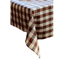 texpot Tischdecke Tischläufer Servietten kariert 2 cm Karo Landhausstil (1-tlg), glattes Gewebe braun quadratisch | 80 cm x 80 cm