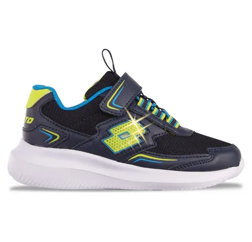 Lotto Sneaker mit cooler Blinkfunktion blau 33 EU - Sneaker in Größe 33, NAVY/LIME mit innovativer Blinkfunktion, ideal für sportliche Kids und ein echter Hingucker!