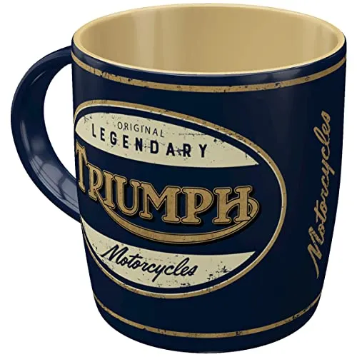 Nostalgic-Art Retro Kaffeebecher, 330 ml, Triumph – Legendary Motorcycles – Geschenk-Idee für Biker, Original Lizenzprodukt (OLP), Keramik-Tasse für Kaffee, Vintage Design