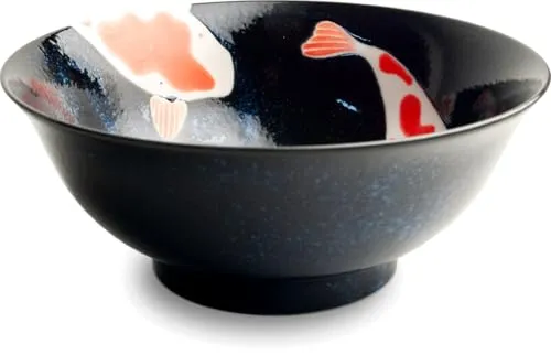 Koi-Bowls- ASIATICA | Hochwertige Ramen Bowl aus Porzellan - Coupé-Suppentassen, traditionell in Japan hergestellt, ideal für Reis, Nudeln und Suppen. Zeitloses Design bringt asiatische Kunstfertigkeit in Ihre Küche.