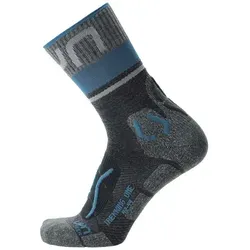 Uyn MAN Trekking One Merino Socks grey/blue (G177) 35/38 - Sportsocken mit ZEROCUFF-Technologie für optimalen Komfort und verbesserte Blutzirkulation, ideal für lange Trekkingtouren. Hält die Füße warm und geruchsfrei.